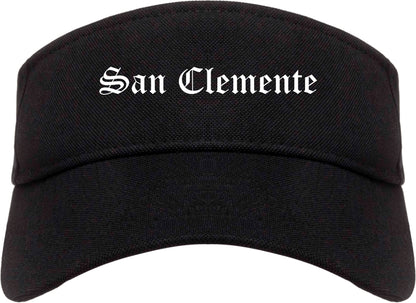 San Clemente California CA Old English Mens Visor Cap Hat Black