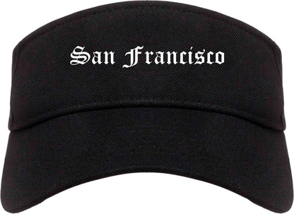 San Francisco California CA Old English Mens Visor Cap Hat Black