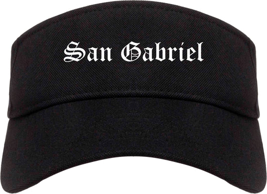 San Gabriel California CA Old English Mens Visor Cap Hat Black