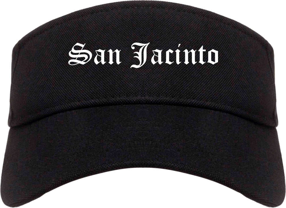 San Jacinto California CA Old English Mens Visor Cap Hat Black