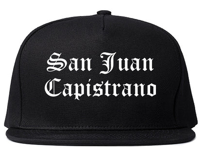 San Juan Capistrano California CA Old English Mens Snapback Hat Black