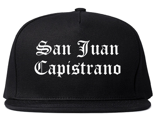 San Juan Capistrano California CA Old English Mens Snapback Hat Black