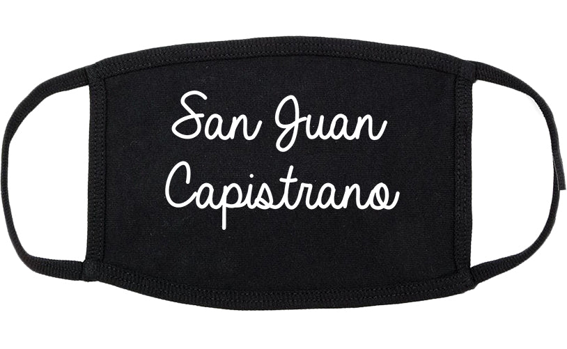 San Juan Capistrano California CA Script Cotton Face Mask Black
