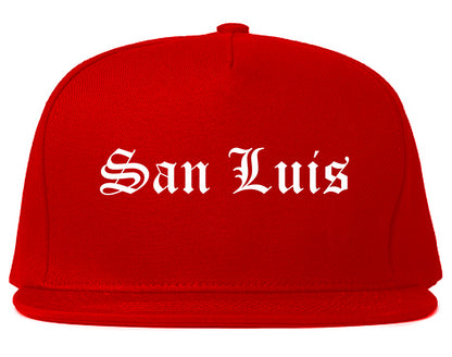 San Luis Arizona AZ Old English Mens Snapback Hat Red