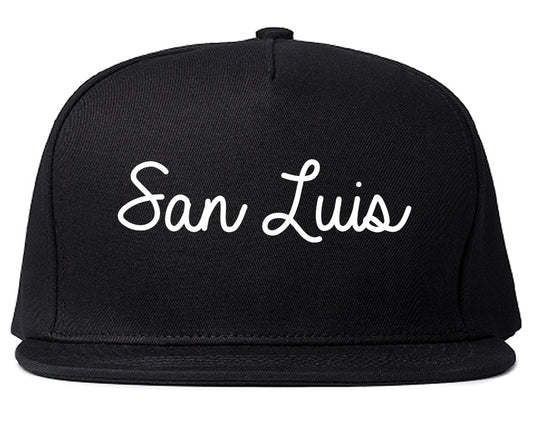 San Luis Arizona AZ Script Mens Snapback Hat Black