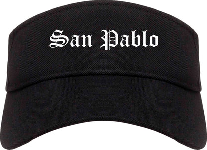 San Pablo California CA Old English Mens Visor Cap Hat Black