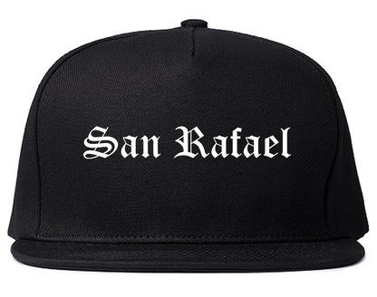 San Rafael California CA Old English Mens Snapback Hat Black