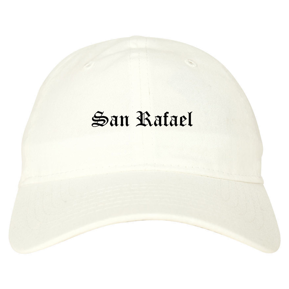San Rafael California CA Old English Mens Dad Hat Baseball Cap White