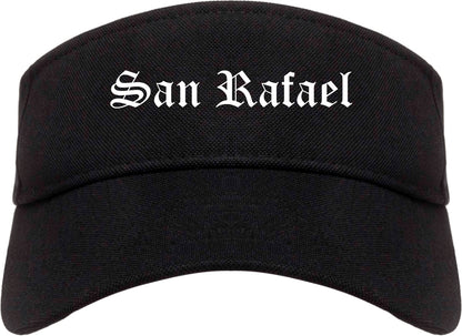 San Rafael California CA Old English Mens Visor Cap Hat Black