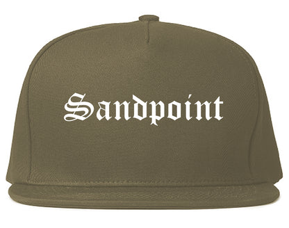 Sandpoint Idaho ID Old English Mens Snapback Hat Grey