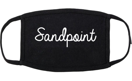Sandpoint Idaho ID Script Cotton Face Mask Black