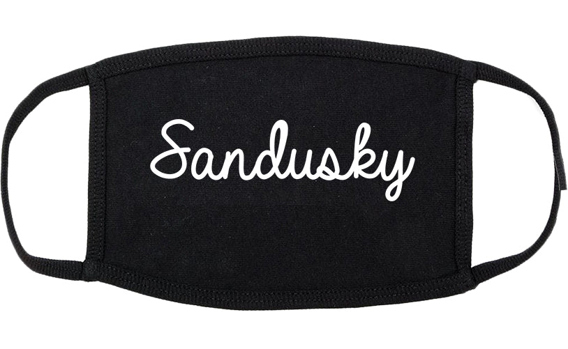 Sandusky Ohio OH Script Cotton Face Mask Black
