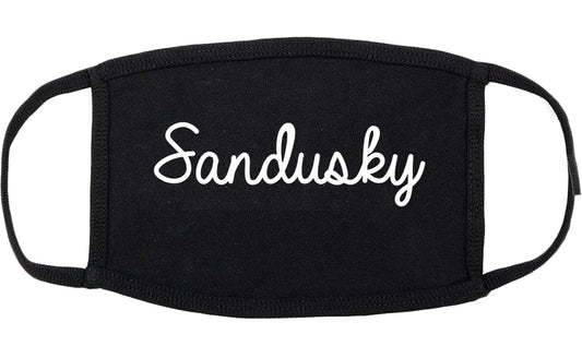 Sandusky Ohio OH Script Cotton Face Mask Black
