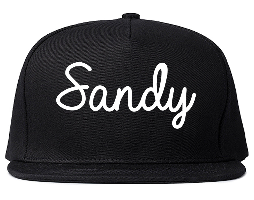 Sandy Oregon OR Script Mens Snapback Hat Black