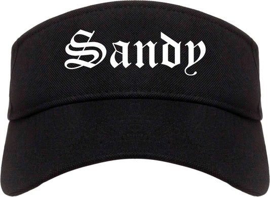 Sandy Oregon OR Old English Mens Visor Cap Hat Black