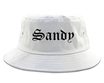 Sandy Oregon OR Old English Mens Bucket Hat White