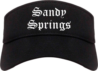 Sandy Springs Georgia GA Old English Mens Visor Cap Hat Black
