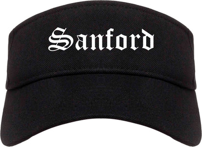 Sanford Florida FL Old English Mens Visor Cap Hat Black