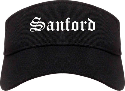 Sanford North Carolina NC Old English Mens Visor Cap Hat Black