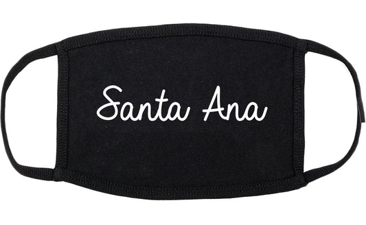 Santa Ana California CA Script Cotton Face Mask Black