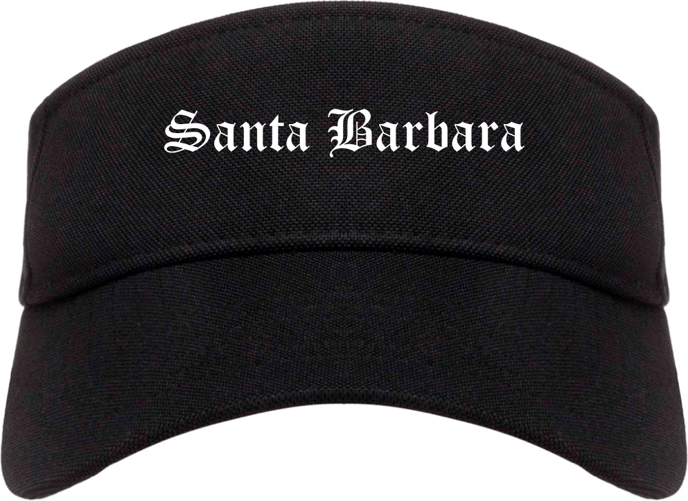 Santa Barbara California CA Old English Mens Visor Cap Hat Black