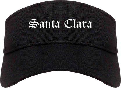 Santa Clara Utah UT Old English Mens Visor Cap Hat Black