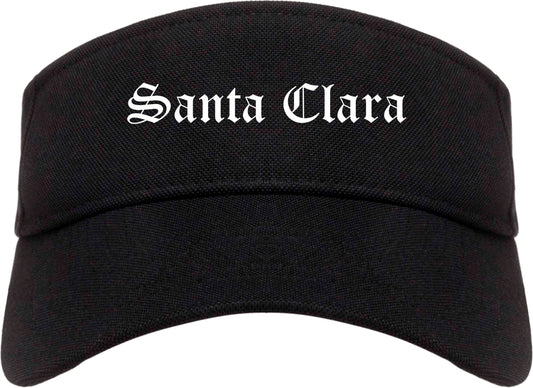 Santa Clara Utah UT Old English Mens Visor Cap Hat Black