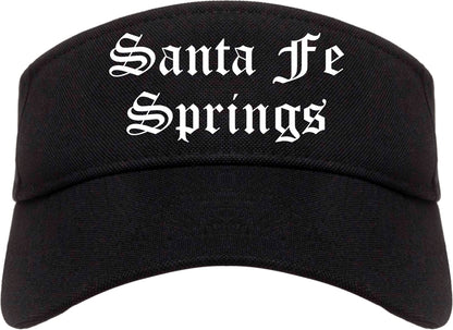 Santa Fe Springs California CA Old English Mens Visor Cap Hat Black