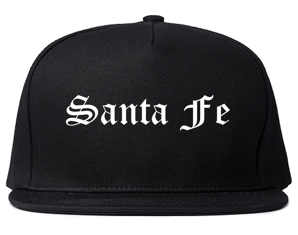 Santa Fe Texas TX Old English Mens Snapback Hat Black