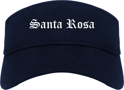 Santa Rosa California CA Old English Mens Visor Cap Hat Navy Blue