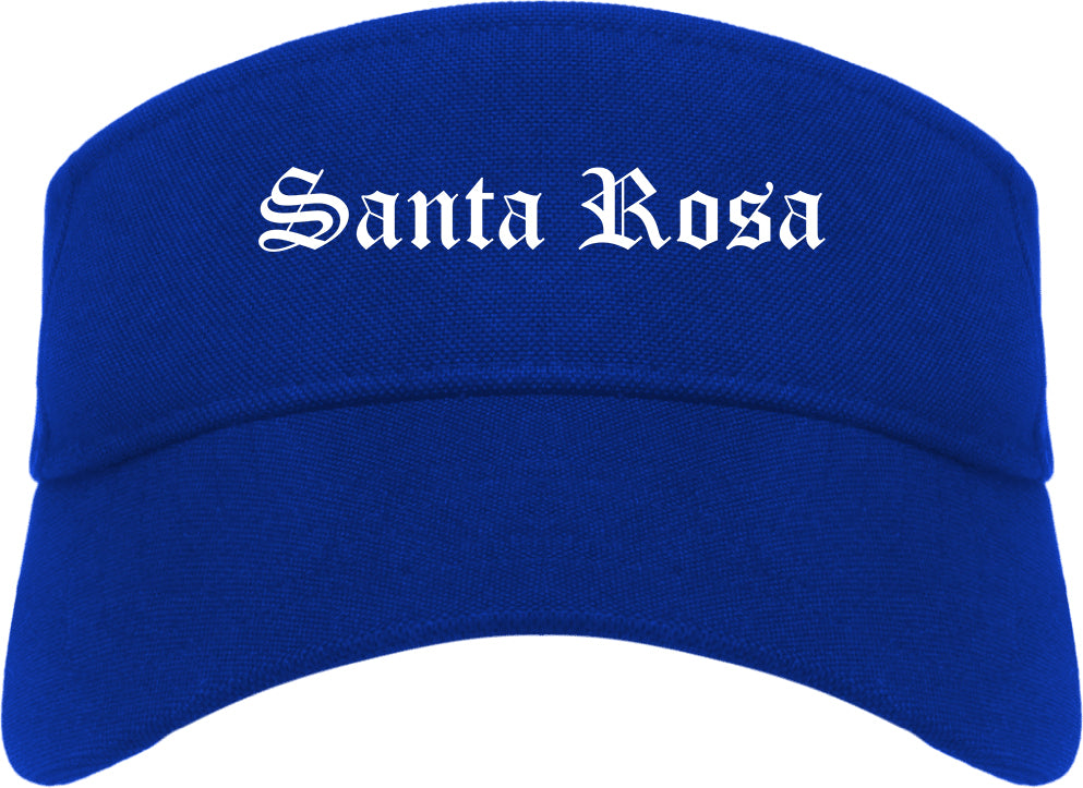 Santa Rosa California CA Old English Mens Visor Cap Hat Royal Blue