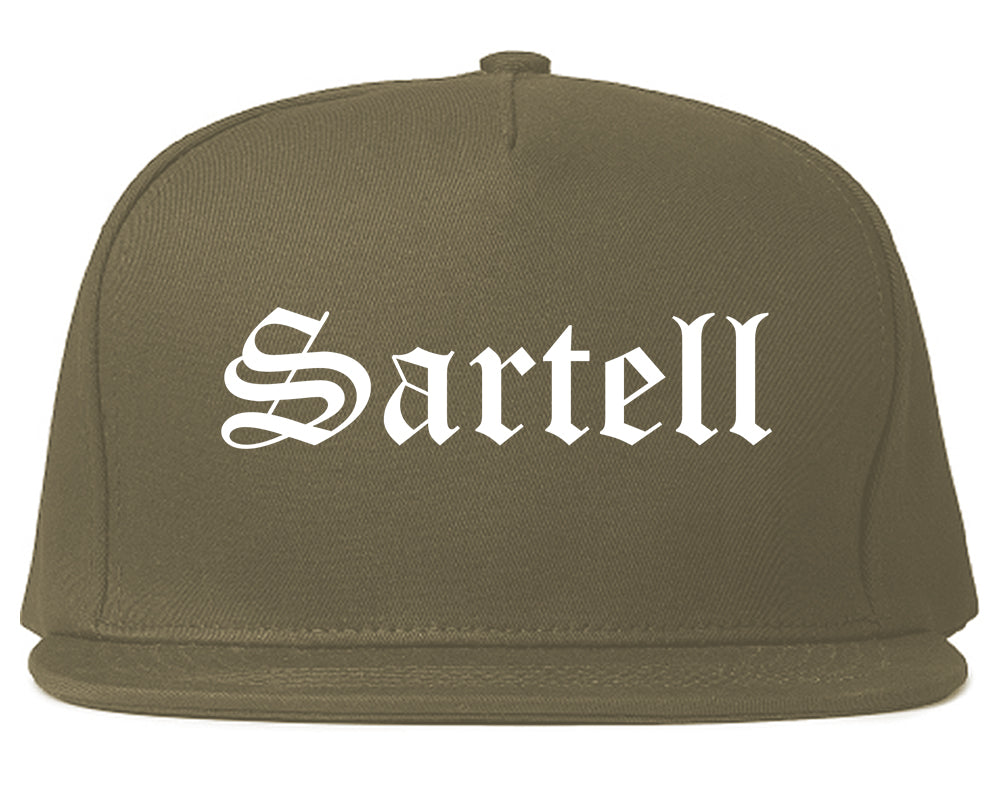 Sartell Minnesota MN Old English Mens Snapback Hat Grey