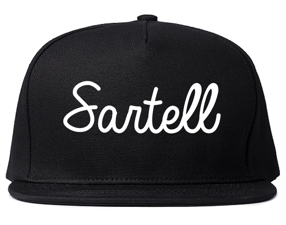 Sartell Minnesota MN Script Mens Snapback Hat Black