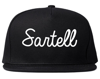 Sartell Minnesota MN Script Mens Snapback Hat Black