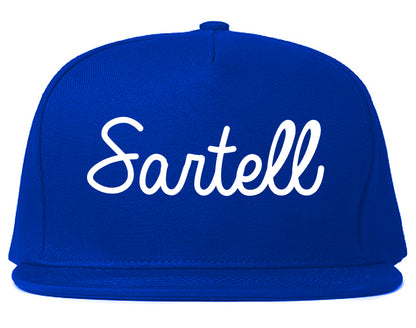 Sartell Minnesota MN Script Mens Snapback Hat Royal Blue