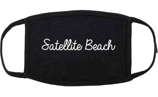 Satellite Beach Florida FL Script Cotton Face Mask Black