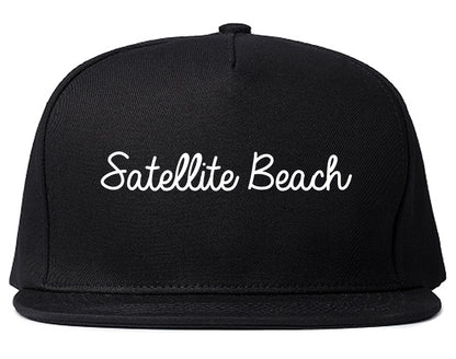 Satellite Beach Florida FL Script Mens Snapback Hat Black
