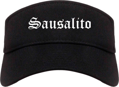 Sausalito California CA Old English Mens Visor Cap Hat Black
