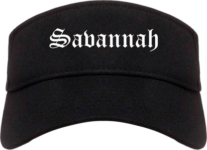 Savannah Missouri MO Old English Mens Visor Cap Hat Black