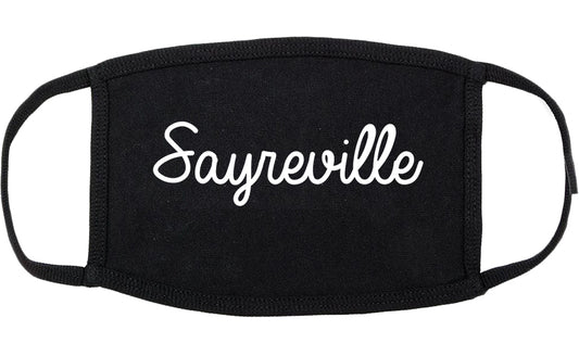 Sayreville New Jersey NJ Script Cotton Face Mask Black