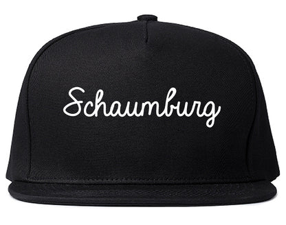 Schaumburg Illinois IL Script Mens Snapback Hat Black
