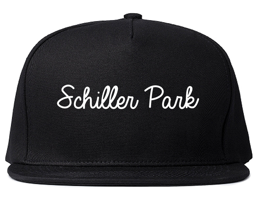 Schiller Park Illinois IL Script Mens Snapback Hat Black