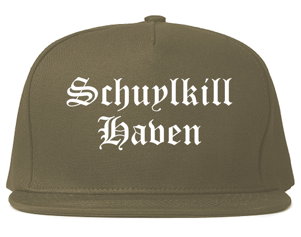 Schuylkill Haven Pennsylvania PA Old English Mens Snapback Hat Grey