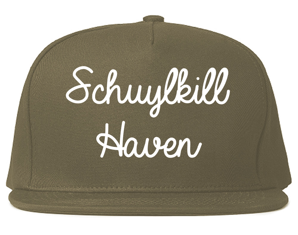 Schuylkill Haven Pennsylvania PA Script Mens Snapback Hat Grey