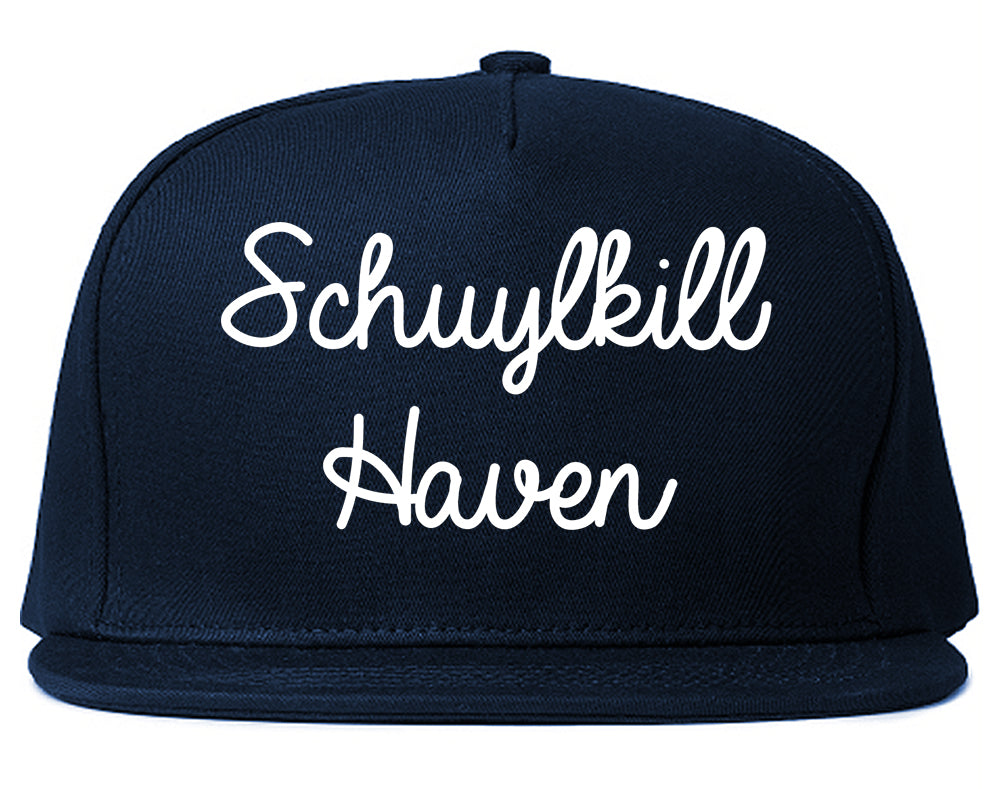 Schuylkill Haven Pennsylvania PA Script Mens Snapback Hat Navy Blue