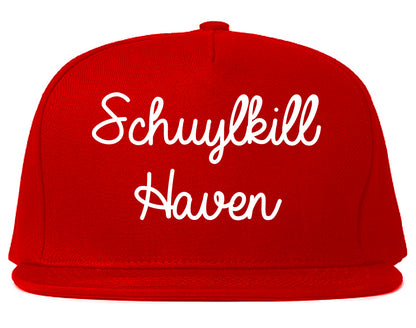 Schuylkill Haven Pennsylvania PA Script Mens Snapback Hat Red
