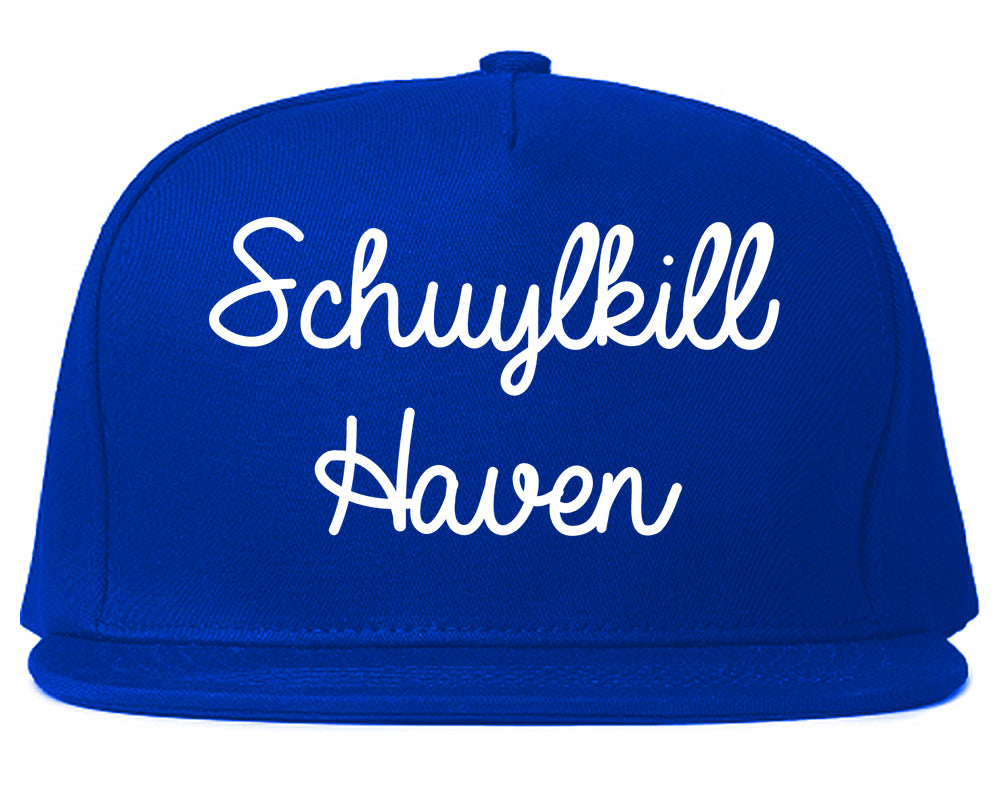 Schuylkill Haven Pennsylvania PA Script Mens Snapback Hat Royal Blue