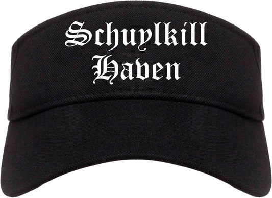 Schuylkill Haven Pennsylvania PA Old English Mens Visor Cap Hat Black