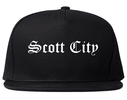 Scott City Missouri MO Old English Mens Snapback Hat Black