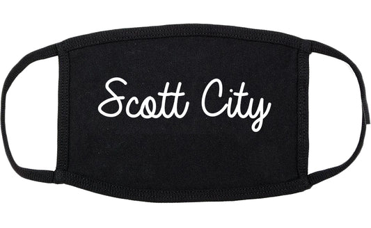 Scott City Missouri MO Script Cotton Face Mask Black